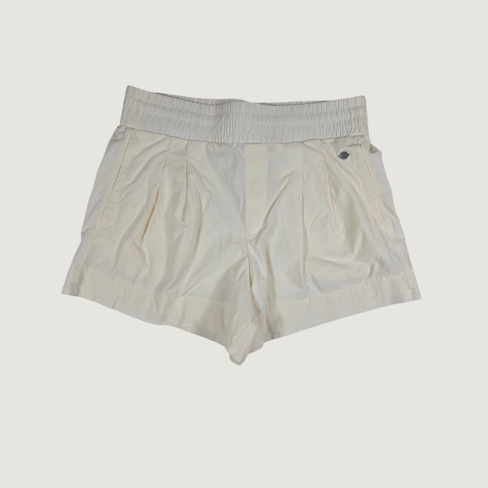 Calia Journey High Rise Double Layer Pleated Active Shorts Medium Cream Ivory